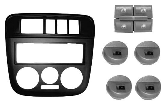 Kit Vidro Elétrico com Sistema Antiesmagamento Volkswagen Gol G4 4 Portas Completo Moldura Preto Tragial