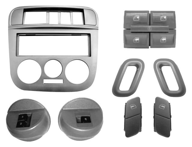 Kit Vidro Elétrico com Sistema Antiesmagamento Volkswagen Parati G4 4 Portas Completo Moldura Prata Tragial