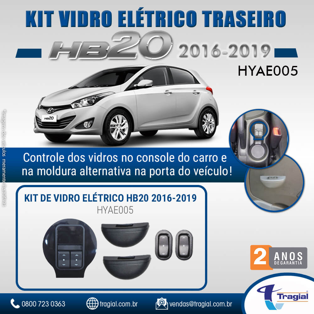 Módulo Tiltdown Retrovisor Hyundai Hb20 2016 em Diante