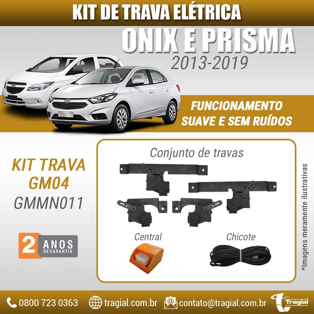 Kit Trava Elétrica GM Chevrolet Onix 4 Portas 2013 até 2019