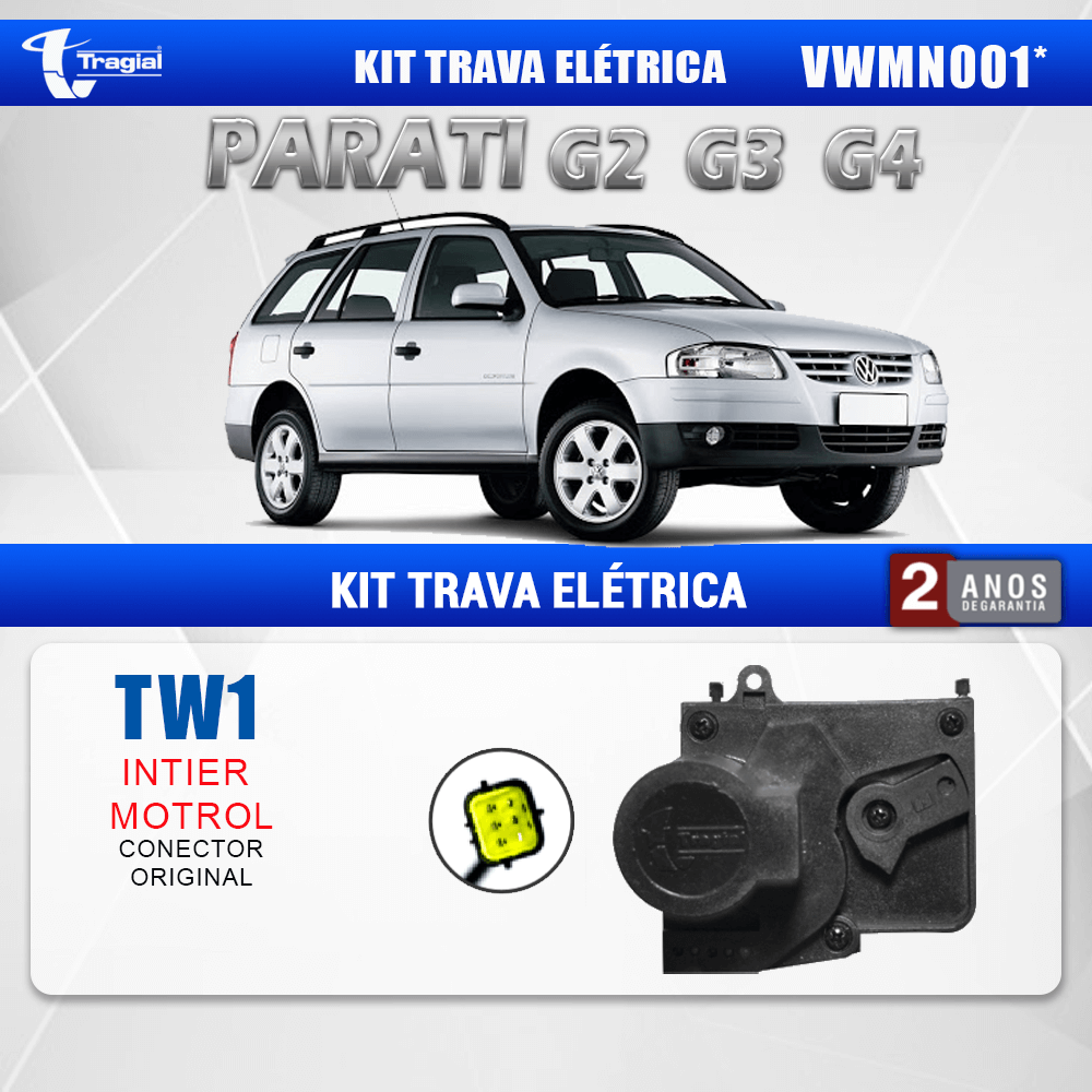 Kit Trava Elétrica Volkswagen Parati G2 (Conector Original) 4 Portas Tragial