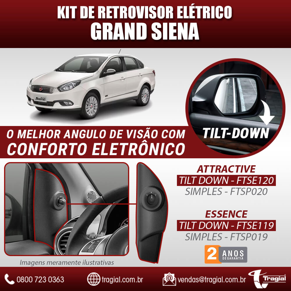 Tilt Down + Rebatimento Retrovisor Grand Vitara 13/.. - Conector