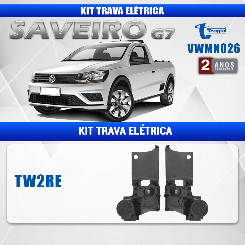 Kit Trava Elétrica Volkswagen Saveiro G7 Tragial