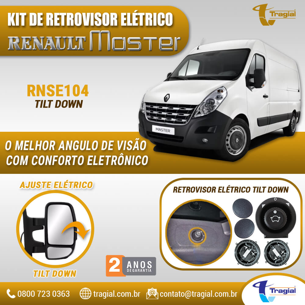 Kit Módulo Retrovisor Automação Tilt-down Tragial Universal