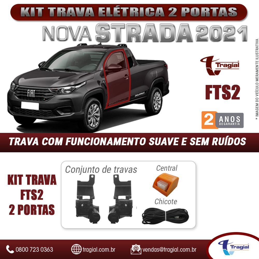 Kit Trava Elétrica Fiat Nova Strada 2 Portas Tragial
